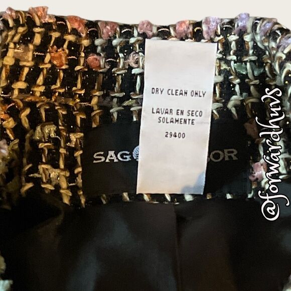 Sag Harbor Full Zip – Size 12 – Rainbow Metallic Blend – Shoulder Pads - Picture 7 of 9